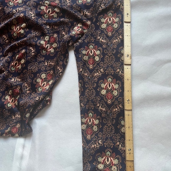 Tory Burch Tilda Silk Jersey Printed Belted Dress Damask Parsley 3/4 sleeves - Picture 7 of 12